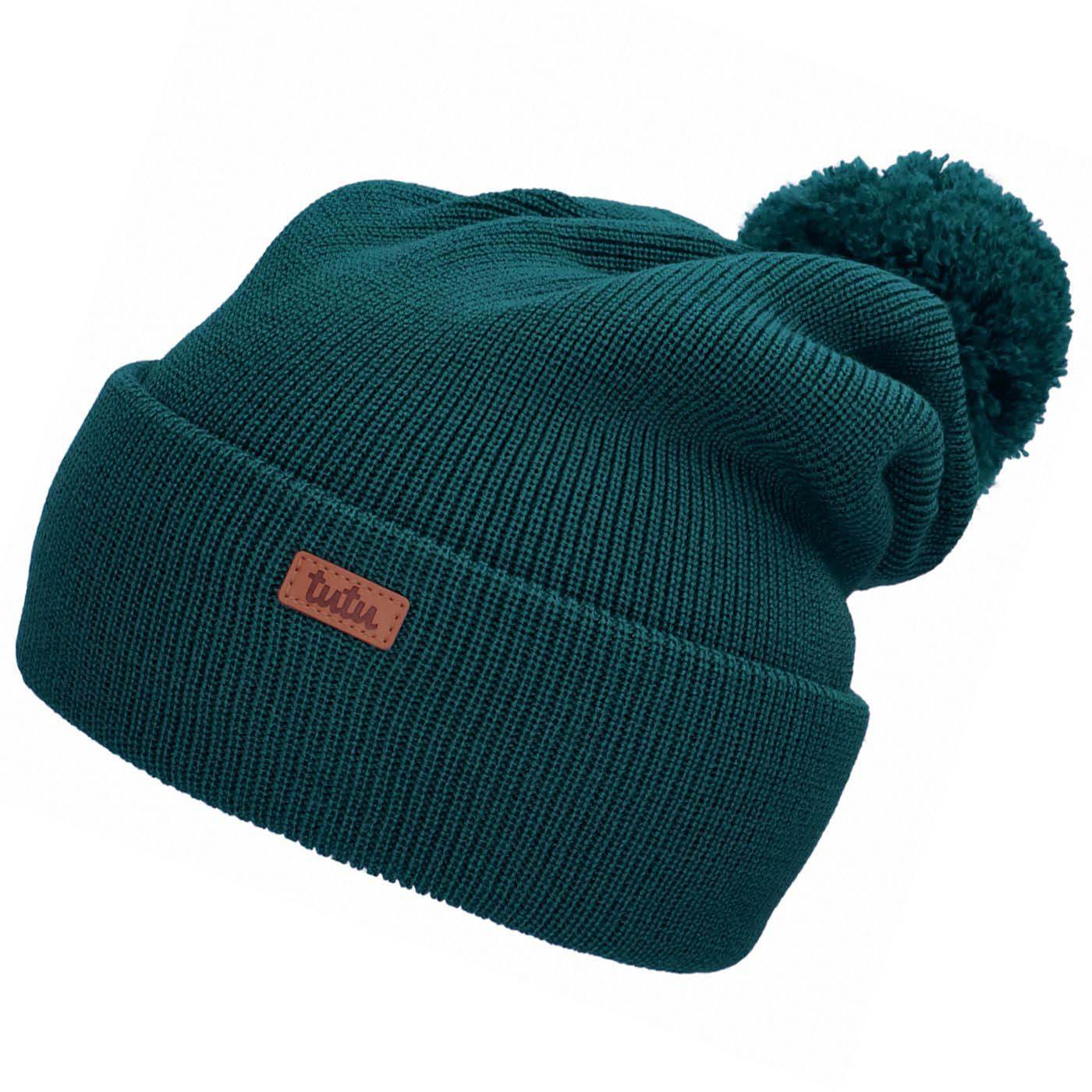 Premium merino wool hat with a pompom