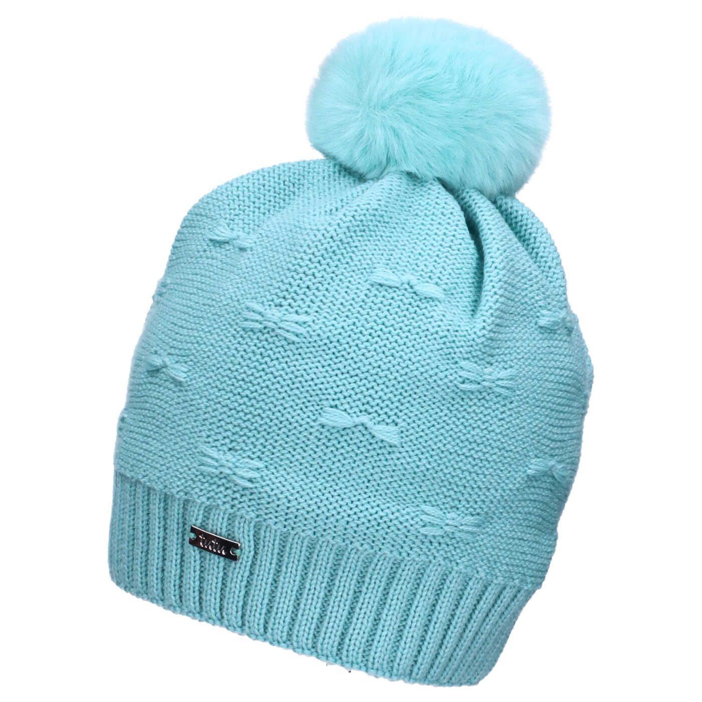 Merino wool hat with pompom